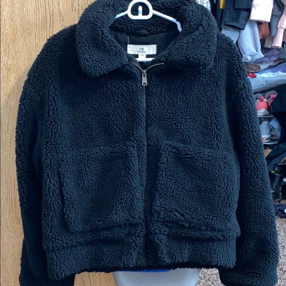 Black teddy coat